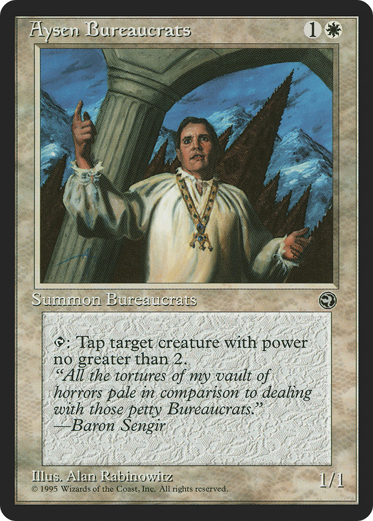 {C} Aysen Bureaucrats (Baron Sengir Flavor Text) [Homelands][HML 3B]