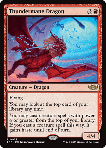 {R} Thundermane Dragon [Tarkir: Dragonstorm Commander][TDC 038]