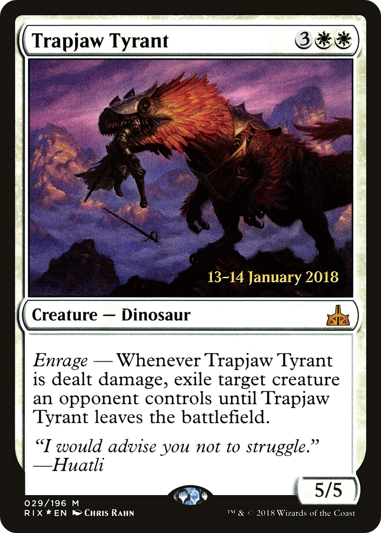 {R} Trapjaw Tyrant [Rivals of Ixalan Prerelease Promos][PR RIX 029] - Misty Mountain Games