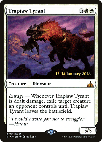 {R} Trapjaw Tyrant [Rivals of Ixalan Prerelease Promos][PR RIX 029]