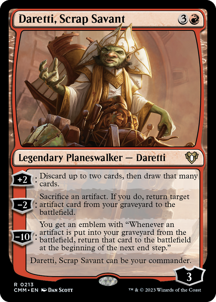 {R} Daretti, Scrap Savant [Commander Masters][CMM 213]
