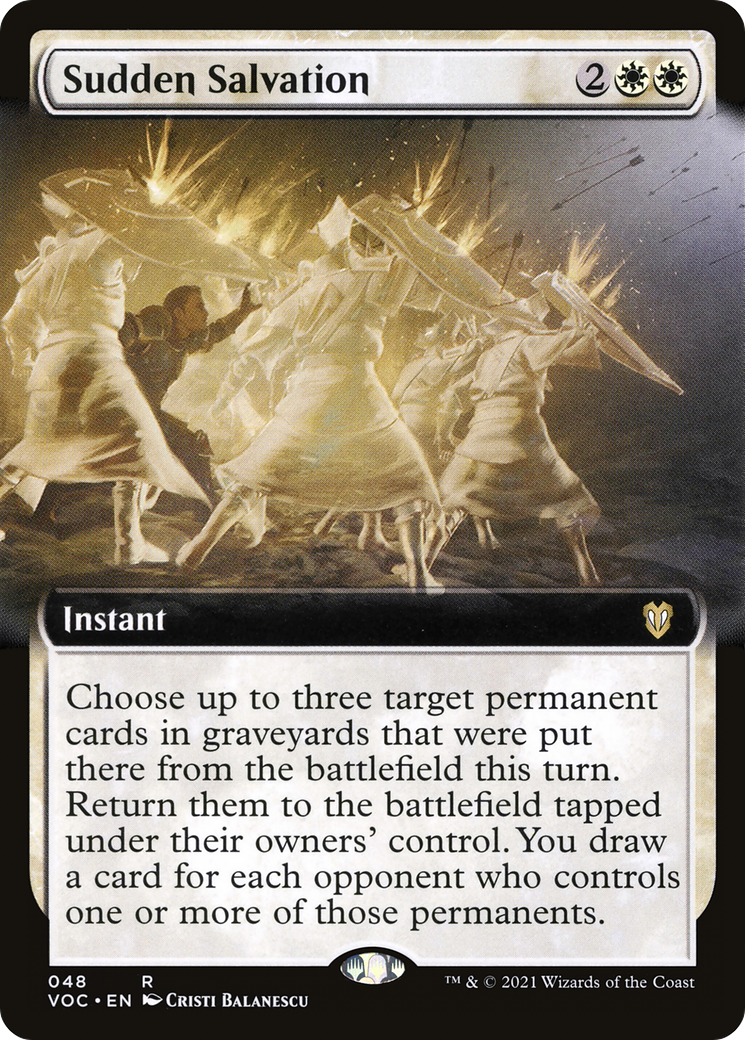 {R} Sudden Salvation (Extended Art) [Innistrad: Crimson Vow Commander][VOC 048]