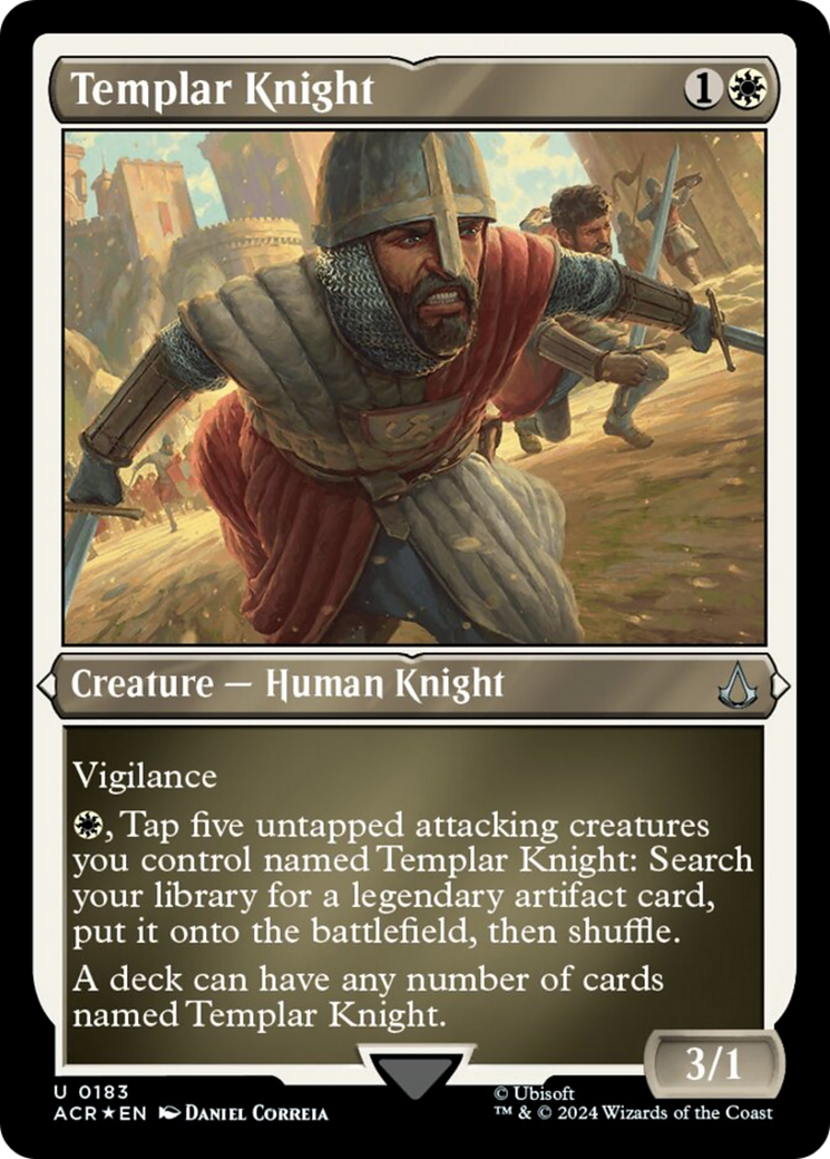 {C} Templar Knight (Foil Etched) [Assassin's Creed][ACR 183]