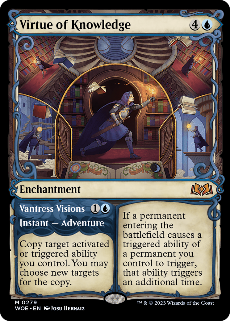 {@R} Virtue of Knowledge // Vantress Visions (Showcase) [Wilds of Eldraine][WOE 279]