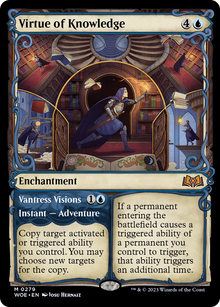 {@R} Virtue of Knowledge // Vantress Visions (Showcase) [Wilds of Eldraine][WOE 279]