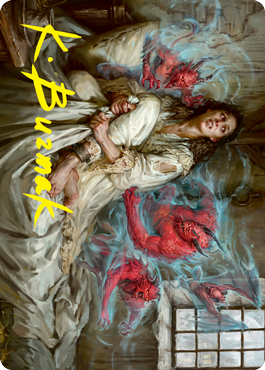{A} Eruth, Tormented Prophet Art Card (Gold-Stamped Signature) [Innistrad: Crimson Vow Art Series][GS AVOW 061]