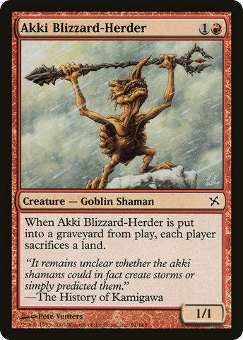 {C} Akki Blizzard-Herder [Betrayers of Kamigawa][BOK 091]
