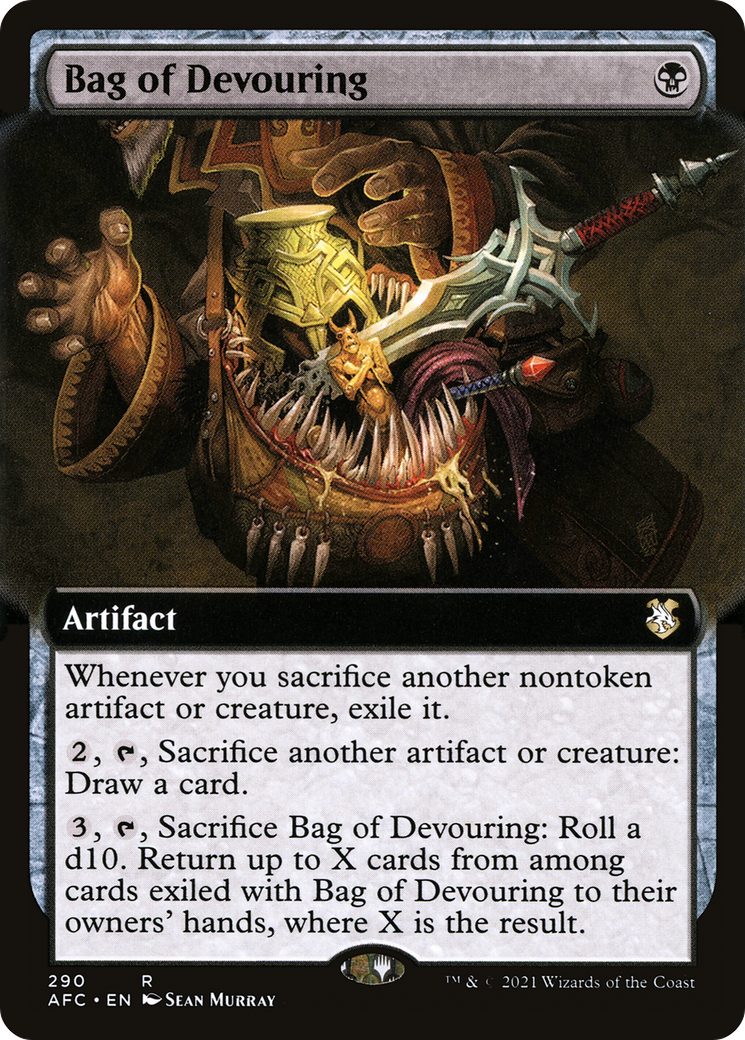 {R} Bag of Devouring (Extended Art) [Dungeons & Dragons: Adventures in the Forgotten Realms Commander][AFC 290]