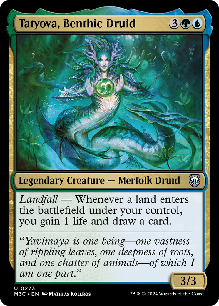 {C} Tatyova, Benthic Druid (Ripple Foil) [Modern Horizons 3 Commander][RPF M3C 273]