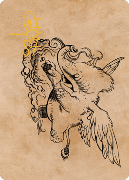 {A} Lulu, Loyal Hollyphant Art Card (46) (Gold-Stamped Signature) [Commander Legends: Battle for Baldur's Gate Art Series][GS ACLB 046]