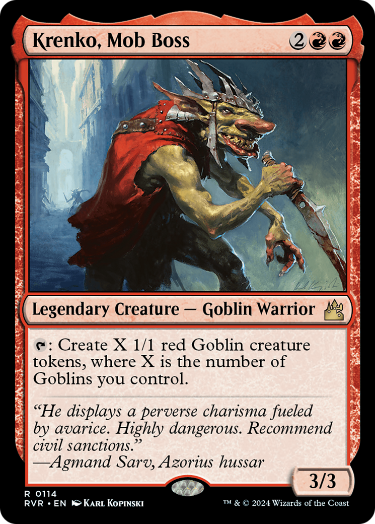 {R} Krenko, Mob Boss [Ravnica Remastered][RVR 114]