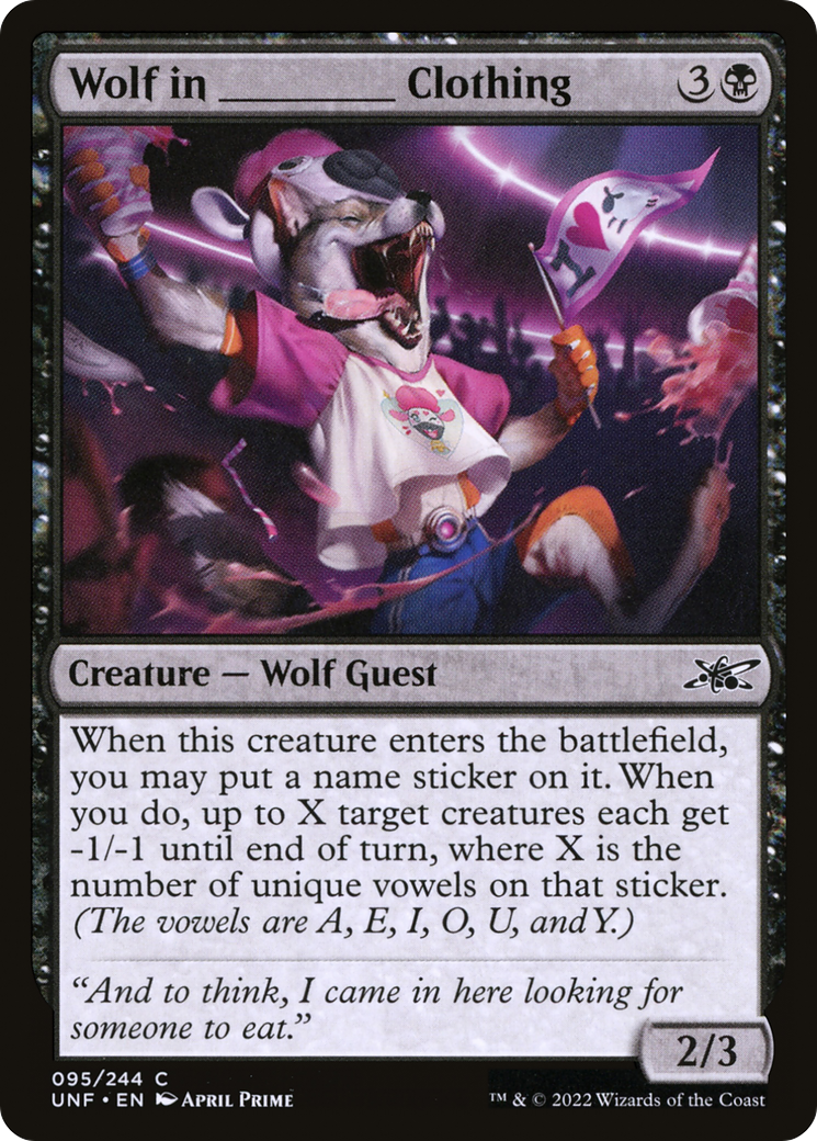 {C} Wolf in _____ Clothing [Unfinity][UNF 095]