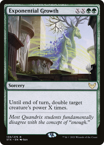 {R} Exponential Growth (Promo Pack) [Strixhaven: School of Mages Promos][PP STX 130]
