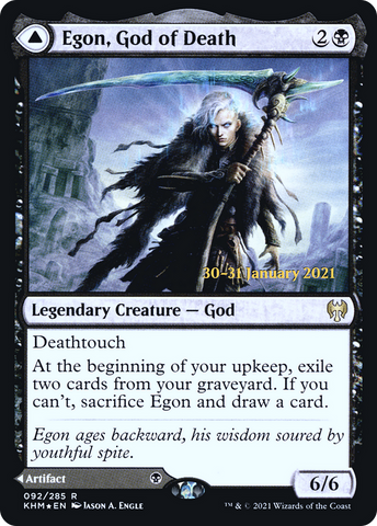 {R} Egon, God of Death // Throne of Death [Kaldheim Prerelease Promos][PR KHM 092]