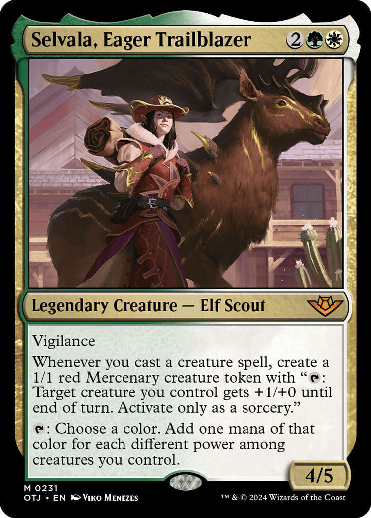{@R} Selvala, Eager Trailblazer [Outlaws of Thunder Junction][OTJ 231]