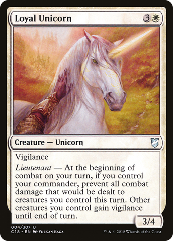 {C} Loyal Unicorn [Commander 2018][C18 004]