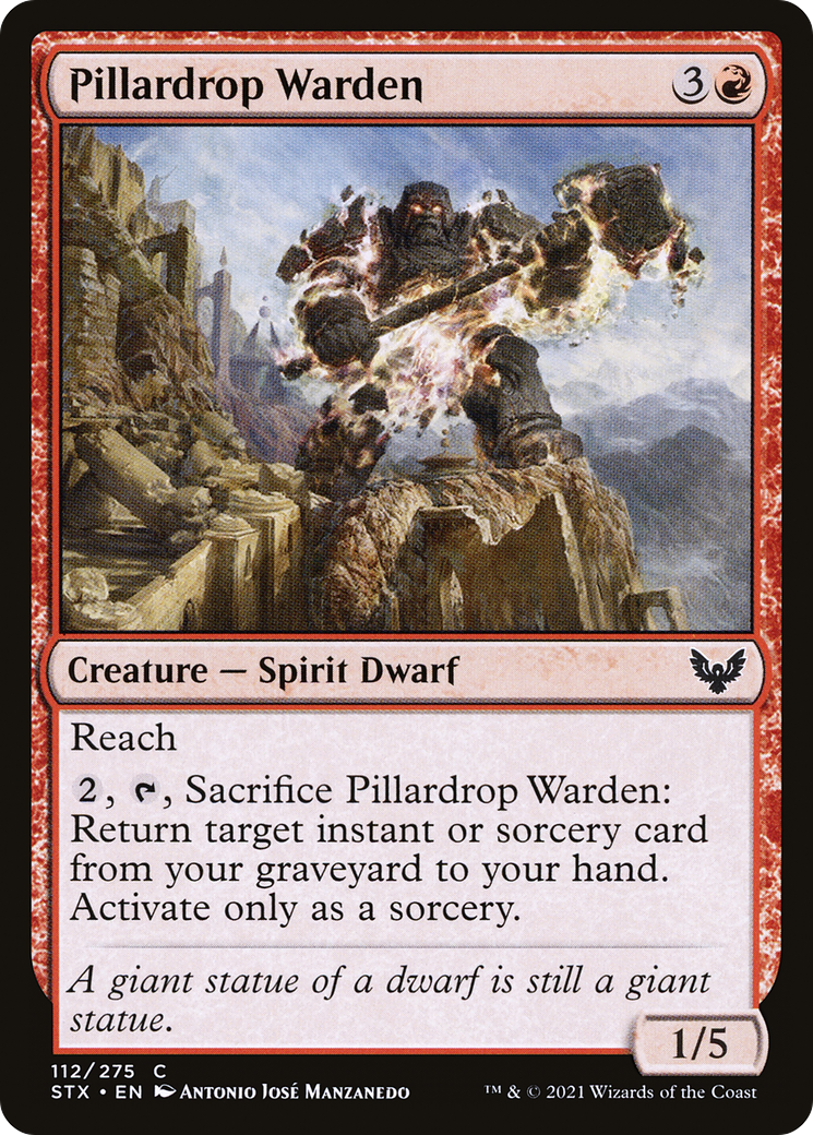 {C} Pillardrop Warden [Strixhaven: School of Mages][STX 112]