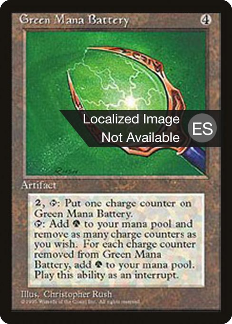 {F} Green Mana Battery [Fourth Edition (Foreign Black Border)][FBB 4ED 323]