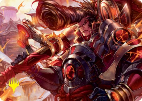 {A} Upriser Renegade Art Card (Gold-Stamped Signature) [Kamigawa: Neon Dynasty Art Series][GS ANEO 065]