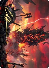 {A} Immersturm Skullcairn Art Card (Gold-Stamped Signature) [Kaldheim Art Series][GS AKHM 071]