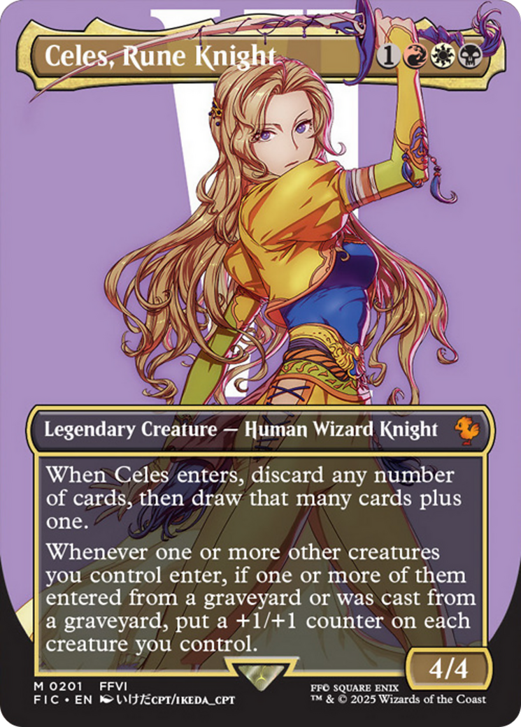 {R} Celes, Rune Knight (Borderless) [FINAL FANTASY Commander][FIC 201]