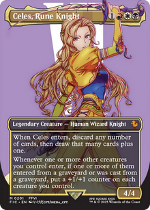 {R} Celes, Rune Knight (Borderless) [FINAL FANTASY Commander][FIC 201]