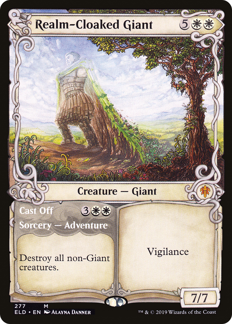 {R} Realm-Cloaked Giant // Cast Off (Showcase) [Throne of Eldraine][ELD 277]