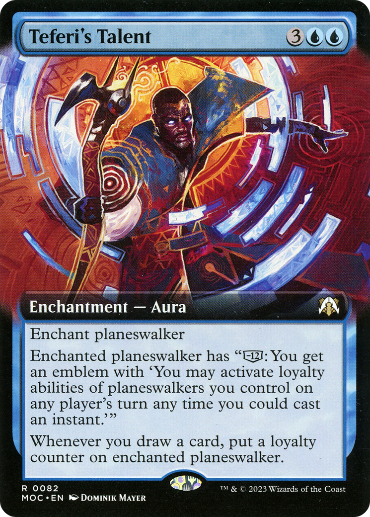 {R} Teferi's Talent (Extended Art) [March of the Machine Commander][MOC 082]