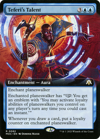 {R} Teferi's Talent (Extended Art) [March of the Machine Commander][MOC 082]