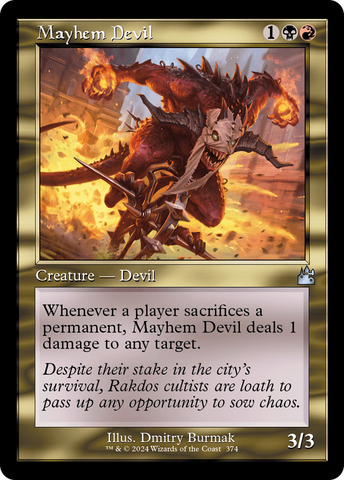 {C} Mayhem Devil (Retro Frame) [Ravnica Remastered][RVR 374]