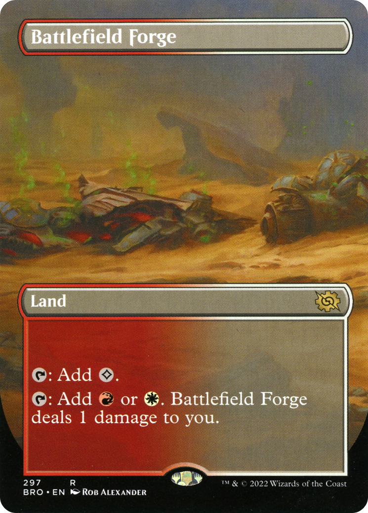 {R} Battlefield Forge (Borderless Alternate Art) [The Brothers' War][BRO 297]