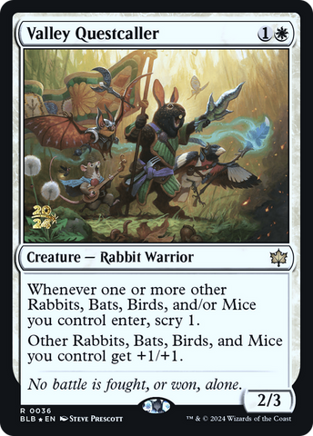 {@R} Valley Questcaller [Bloomburrow Prerelease Promos][PR BLB 036]