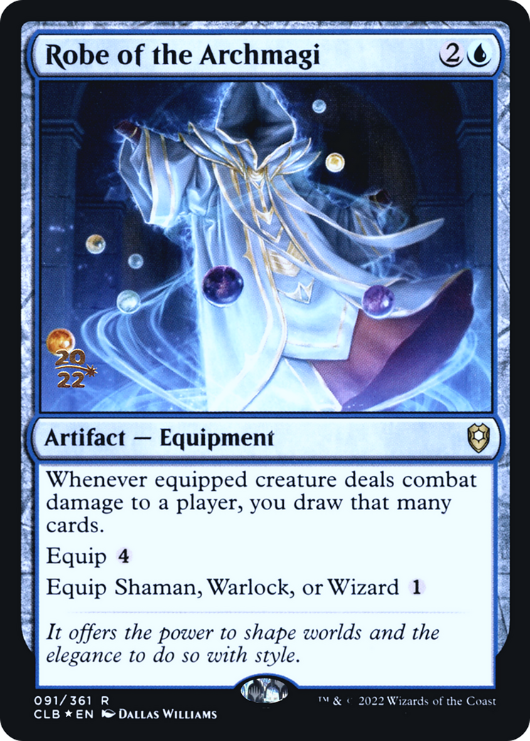 {R} Robe of the Archmagi [Commander Legends: Battle for Baldur's Gate Prerelease Promos][PR CLB 091]