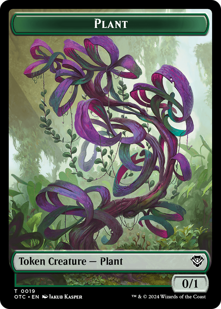 {T} Plant Warrior // Plant Double-Sided Token [Outlaws of Thunder Junction Commander Tokens][TOTC 20//19]