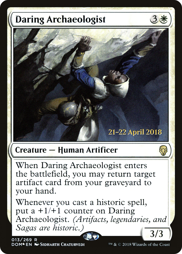 {R} Daring Archaeologist [Dominaria Prerelease Promos][PR DOM 013]