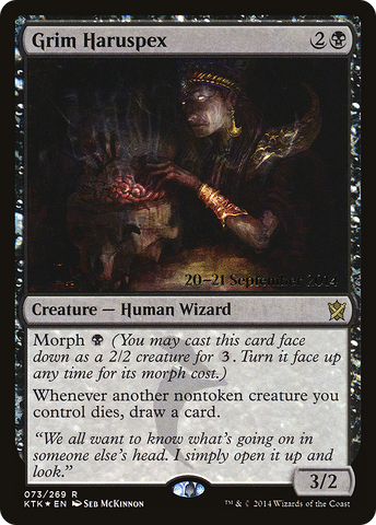 {R} Grim Haruspex [Khans of Tarkir Prerelease Promos][PR KTK 073]