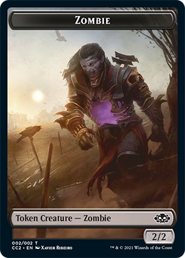 {T} Snake // Zombie Double-sided Token [Commander Collection: Black Tokens][TCC2 001]
