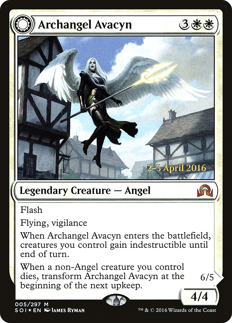 {R} Archangel Avacyn // Avacyn, the Purifier [Shadows over Innistrad Prerelease Promos][PR SOI 005]