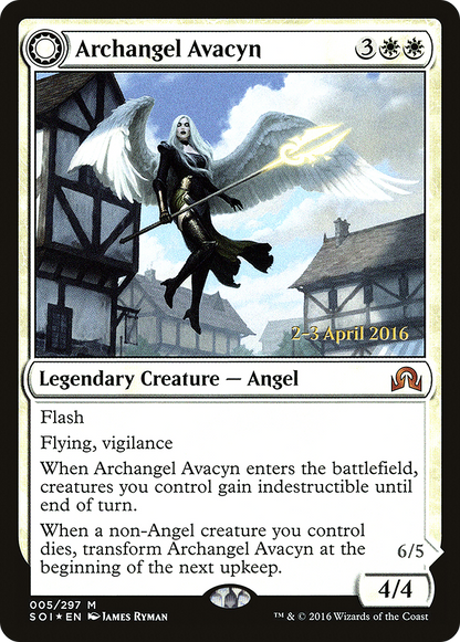 {R} Archangel Avacyn // Avacyn, the Purifier [Shadows over Innistrad Prerelease Promos][PR SOI 005]