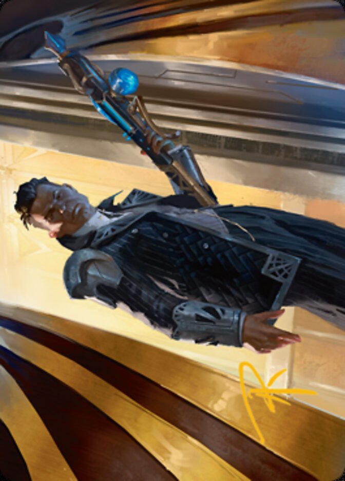 {A} Backup Agent Art Card (Gold-Stamped Signature) [Streets of New Capenna Art Series][GS ASNC 001]