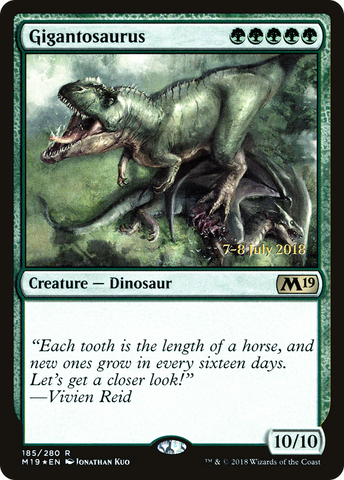{R} Gigantosaurus [Core Set 2019 Prerelease Promos][PR M19 185]