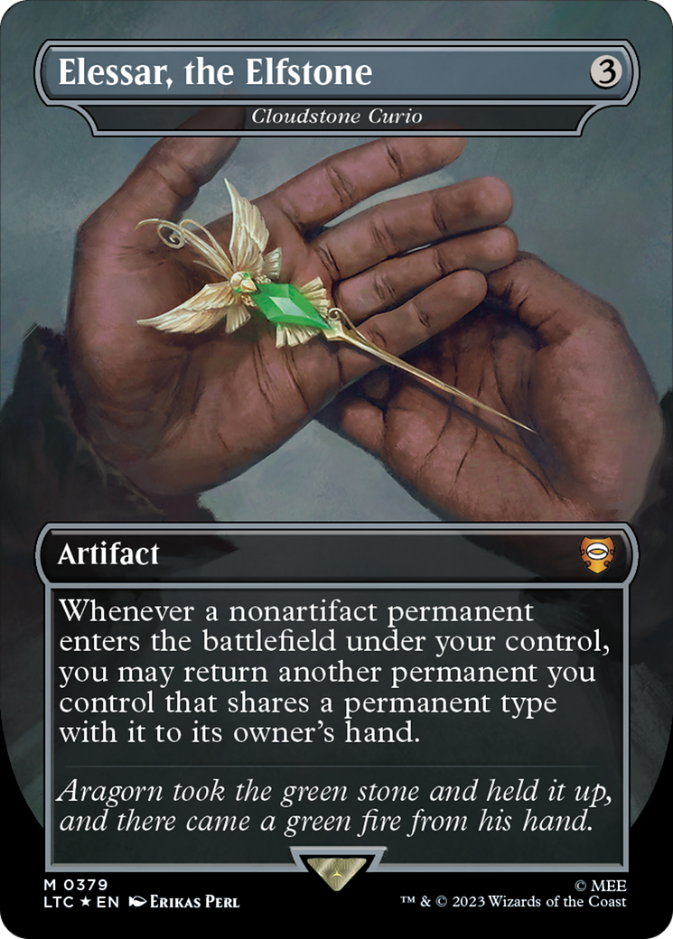 {R} Cloudstone Curio - Elessar, the Elfstone (Surge Foil) [The Lord of the Rings: Tales of Middle-Earth Commander][LTC 379]