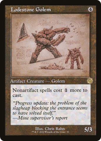 {R} Lodestone Golem (Retro Schematic) [The Brothers' War Retro Artifacts][BRR 092]