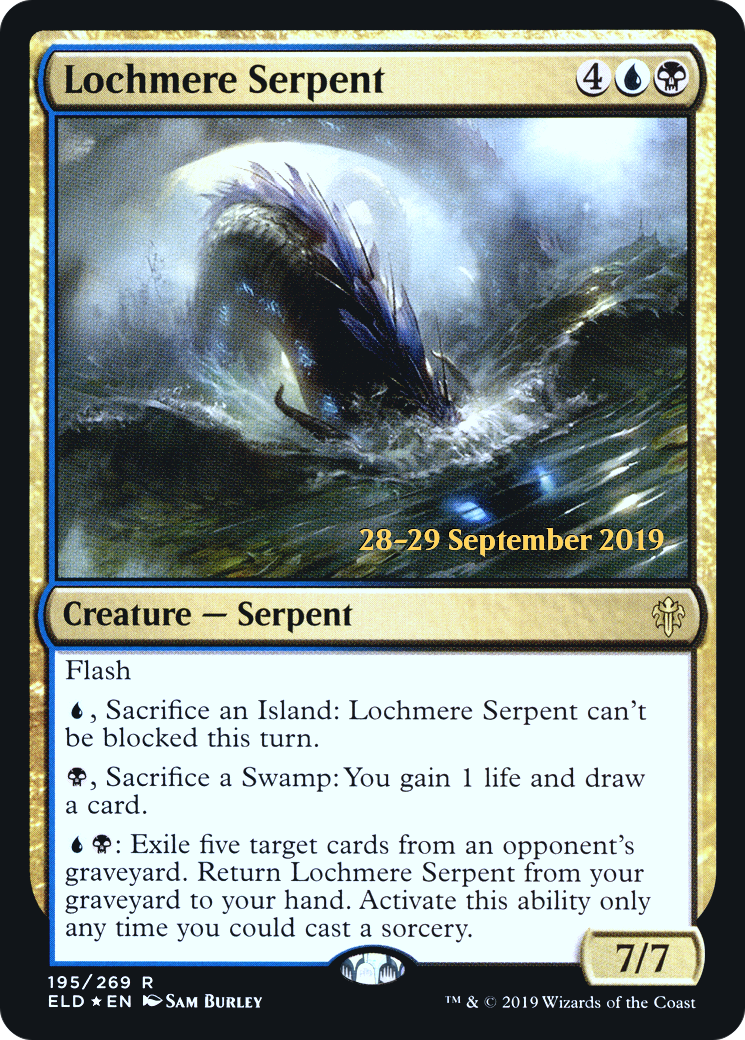 {R} Lochmere Serpent [Throne of Eldraine Prerelease Promos][PR ELD 195]
