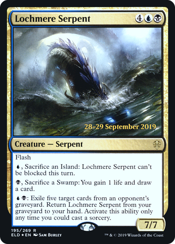 {R} Lochmere Serpent [Throne of Eldraine Prerelease Promos][PR ELD 195]