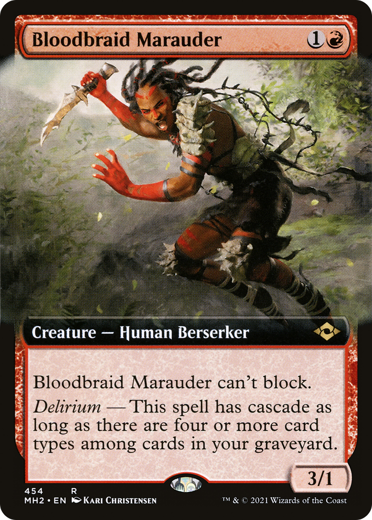 {R} Bloodbraid Marauder (Extended Art) (Foil): (Extended Art) [Modern Horizons 2] [MH2 454]