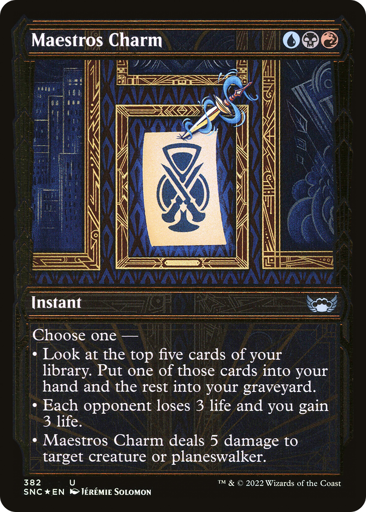 {C} Maestros Charm (Showcase Golden Age Gilded Foil) [Streets of New Capenna][SNC 382]