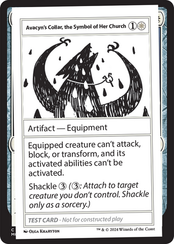 {C} Avacyn's Collar, the Symbol of Her Church [Mystery Booster 2 Playtest Cards][MB2 PLAYTEST]