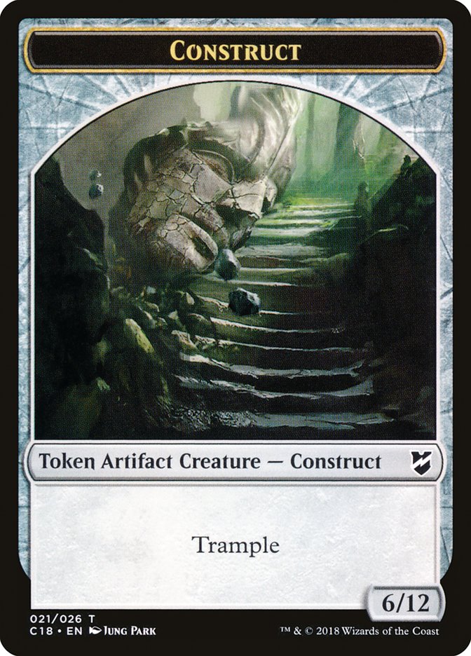 {T} Clue // Construct (021) Double-sided Token [Commander 2018 Tokens][TC18 019]