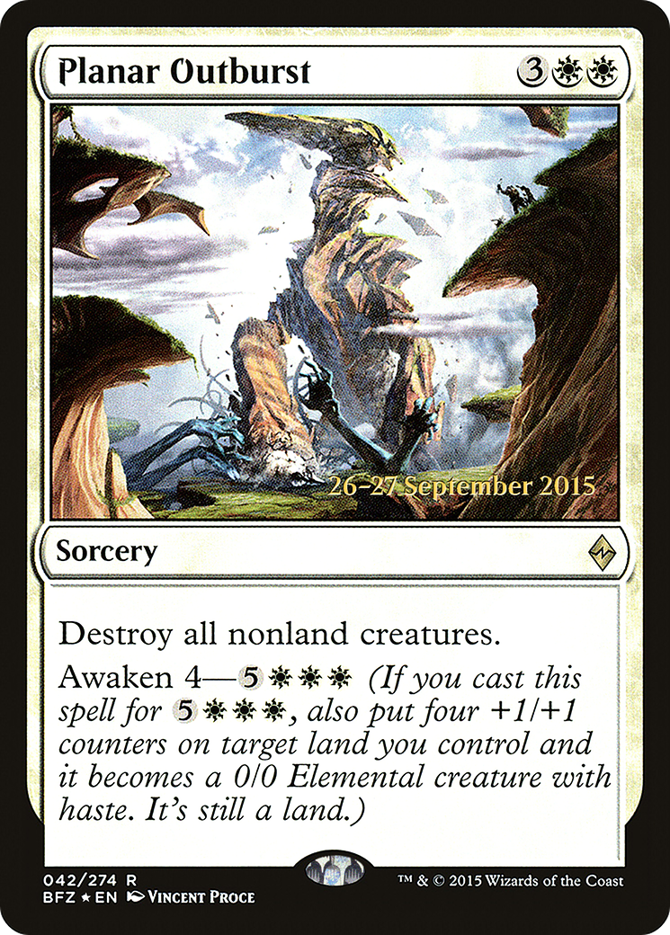 {R} Planar Outburst [Battle for Zendikar Prerelease Promos][PR BFZ 042]